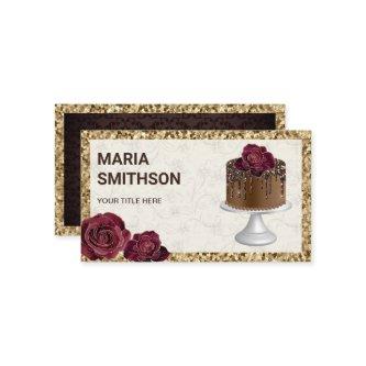Gold Glitter Chocolate Cake Pastry Chef Bakery