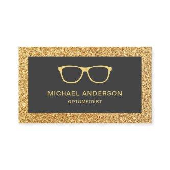 Gold Glitter Eyeglasses Eye Doctor Optometrist