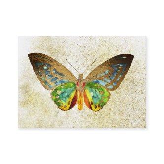 *~* Gold Glitter Gilded Gold Watercolor Butterfly