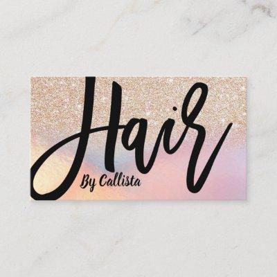 Gold Glitter Iridescent Holographic Hair Stylist