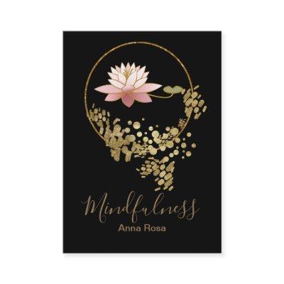 *~* Gold Glitter Lotus Yoga Meditation Mindfulness