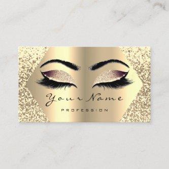 Gold Glitter Makeup Artist Eyelash Blog Influencer