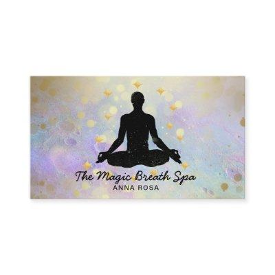 *~* Gold Glitter Man Yoga Meditation  Mindfulness