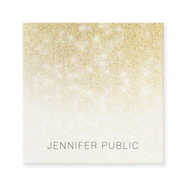 Gold Glitter Modern Elegant Professional Template Square