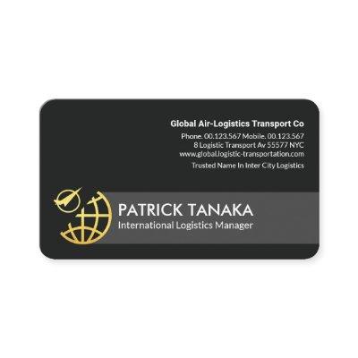 Gold Globe Airplane Orbit Logistics