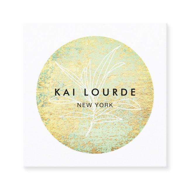 Gold Green Abstract Circle Square
