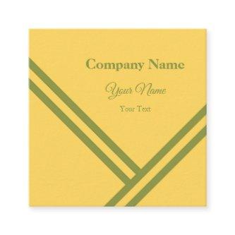 Gold Green Diagonal Stripes Modern Graphic Design Square
