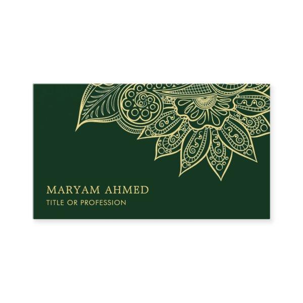 Gold Green Henna Mehndi Islamic