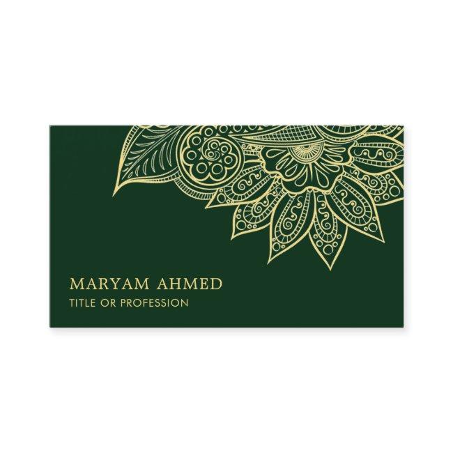 Gold Green Henna Mehndi Islamic