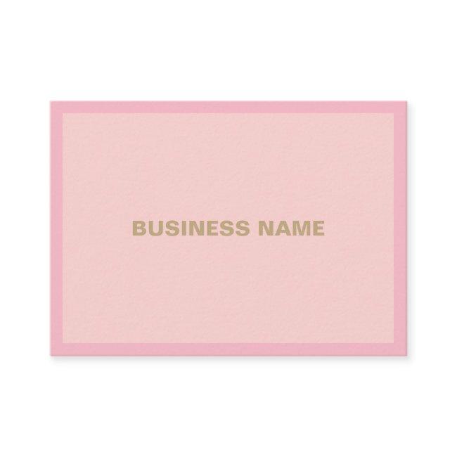 Gold Handwritten Script Pink Professional Plain