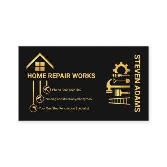 Gold Handyman Tools Button Rooftop