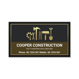 Gold Handyman Tools Letter C Logo, Construction