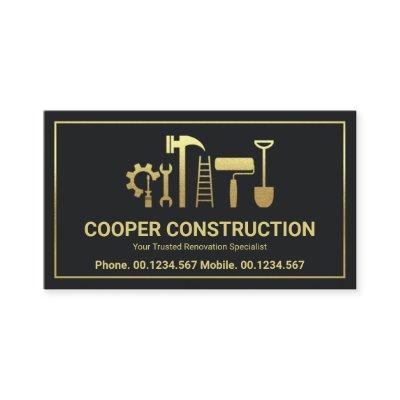 Gold Handyman Tools Letter C Logo, Contractor