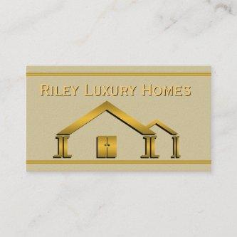 Gold Home Icon Stucco Building and Construction