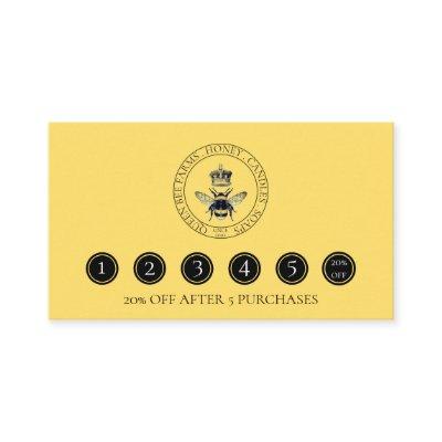 Gold Honey Bee Products Yellow Gold Loyalty Card