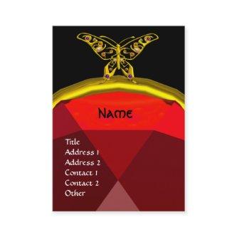 GOLD HYPER BUTTERFLY JEWEL,RED RUBY MONOGRAM Black
