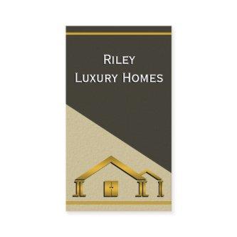 Gold Icon Vertical Home Building and Construction