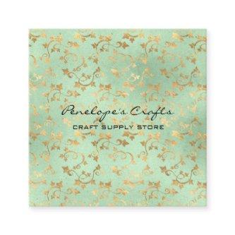 Gold Ivy Print Square