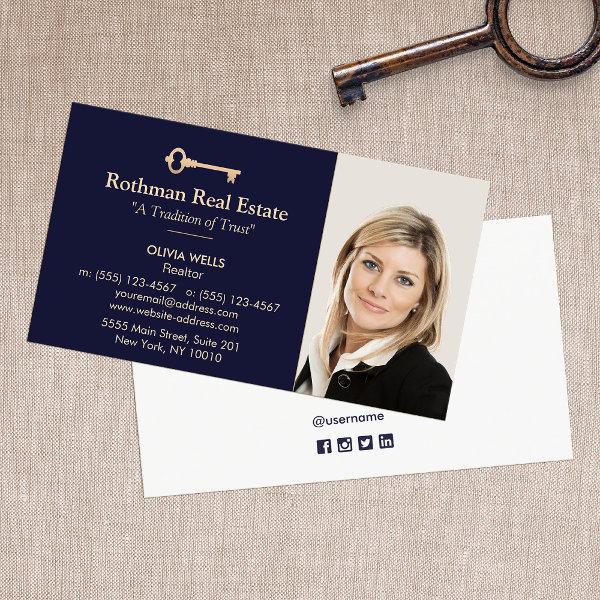Gold Key Real Estate Agent  Add Photo Navy