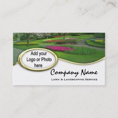 Gold  Lawn Landscaping Logo Photo