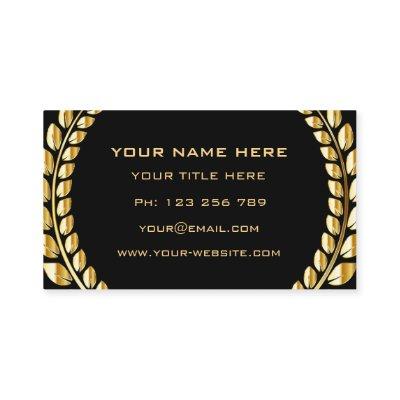 Gold Leaves Laurel Wreath Frame Professional Black