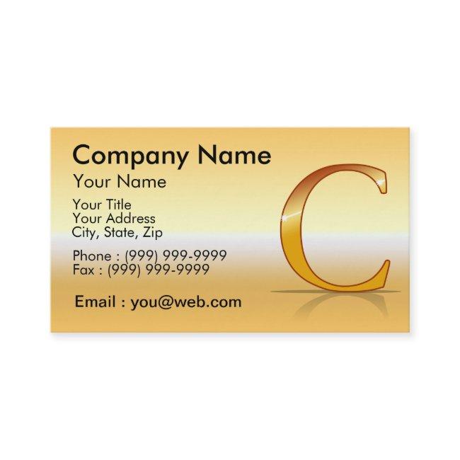 gold letter “C "