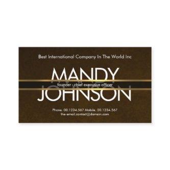 Gold Lines Placard Exquisite Brown Grunge CEO