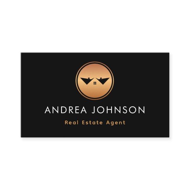 Gold Logo Real Estate Agent Photo Qr Code Social
