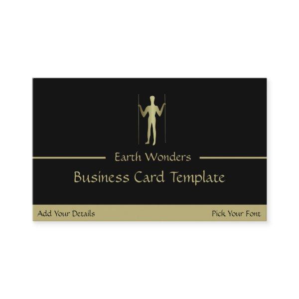 Gold Long Man Simple Logo