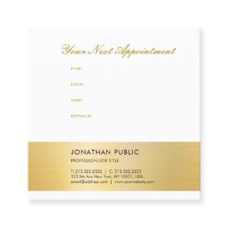 Gold Look Appointment Reminder Modern Elegant