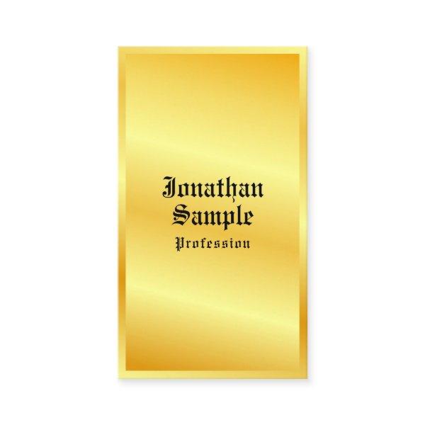 Gold Look Classic Old Style Text Elegant Template