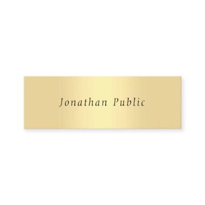 Gold Look Elegant Handwritten Simple Template Mini