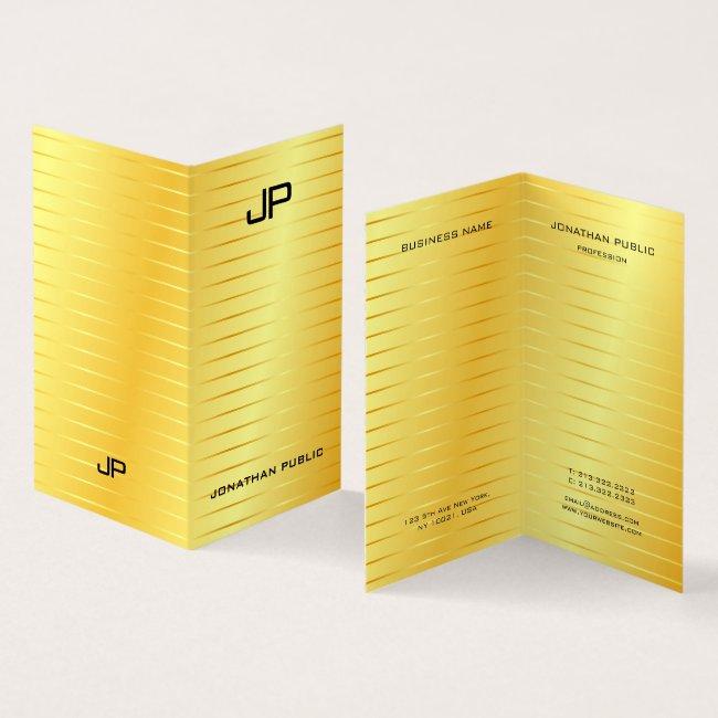 Gold Look Elegant Modern Monogrammed Template