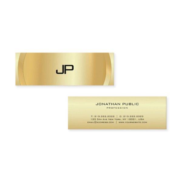 Gold Look Elegant Monogram Modern Professional Mini