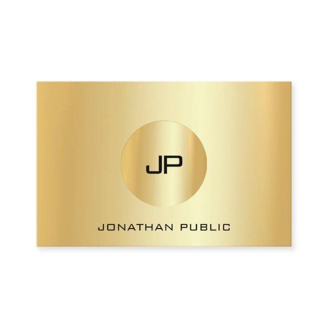 Gold Look Modern Professional Monogram Elegant