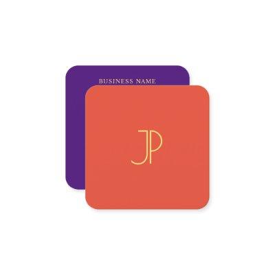 Gold Look Monogram Trend Colors Modern Template Square