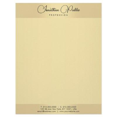 Gold Look Template Typography Modern Minimalist Letterhead
