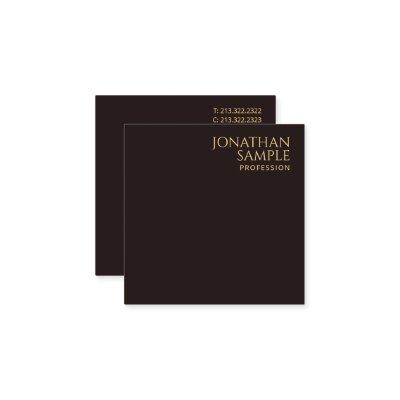 Gold Look Text Modern Elegant Black Velvet Square