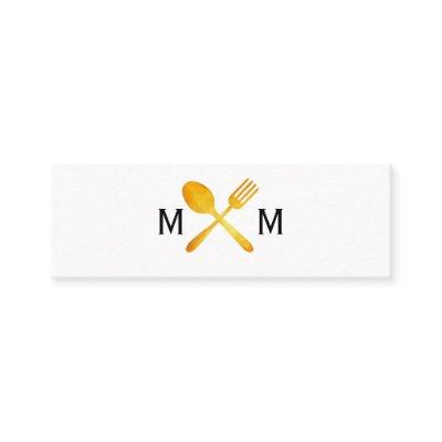 Gold Luxe Food Utensils Monogram Mini