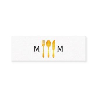 Gold Luxe Food Utensils Monogram Mini