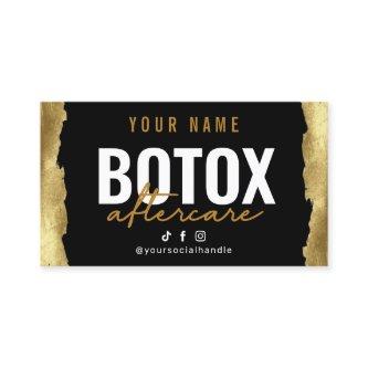 Gold Luxury Botox Aftercare Card