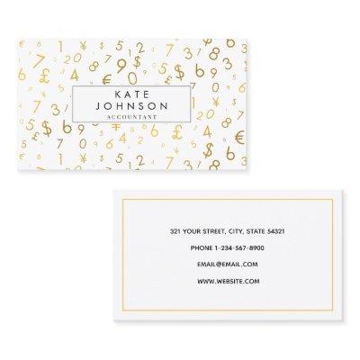 Gold Luxury Number & Currency Symbols Accountant