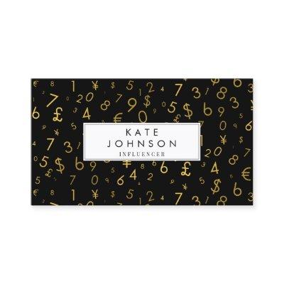 Gold Luxury Number & Currency Symbols Influencer