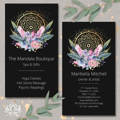 Gold Mandala Pink Crystals Psychic Spa Spiritual