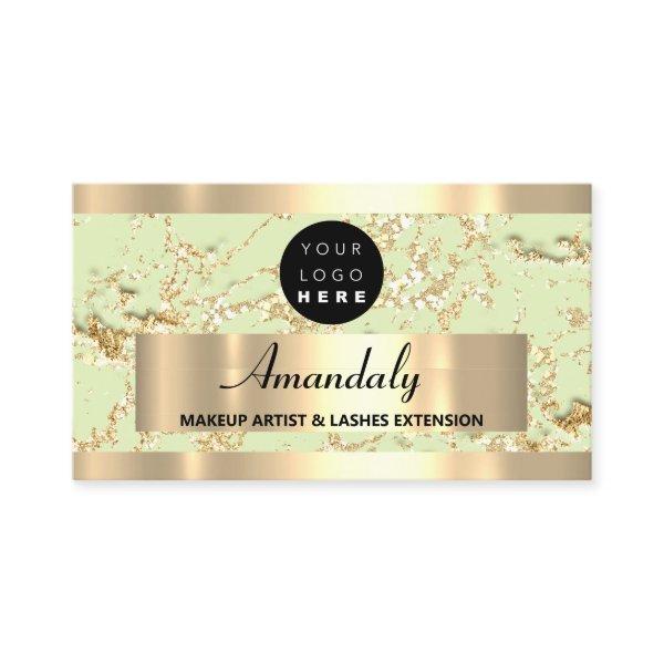 Gold  Marble Consulting Design Green Mint Glitter