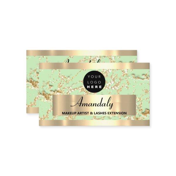 Gold Marble Consulting Glitter Pastel Green