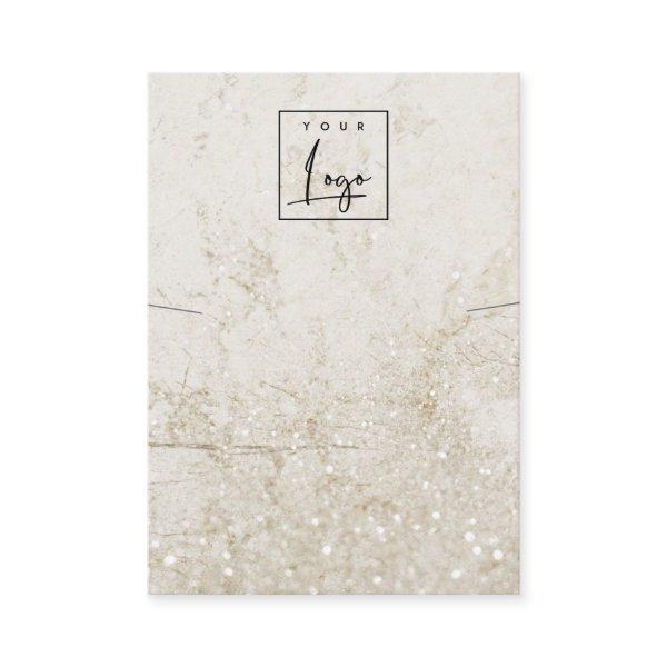 Gold Marble Glitter Necklace Band Logo Display