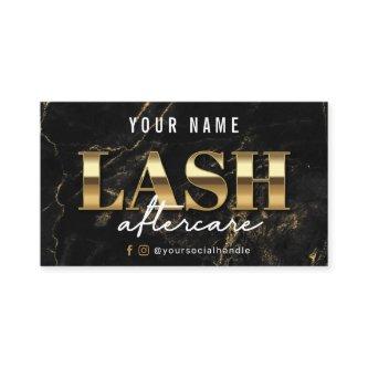 Gold Marble Luxury Lash Aftercare Card