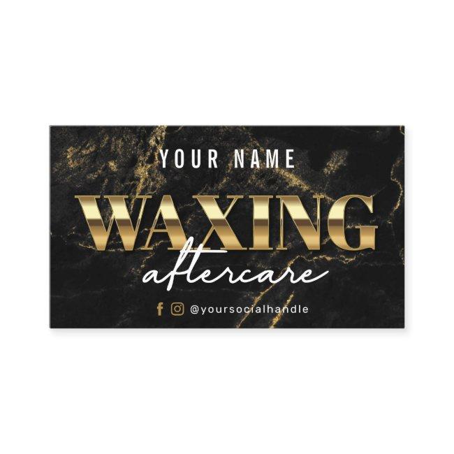 Gold marble Luxury Waxing Aftercare Card
