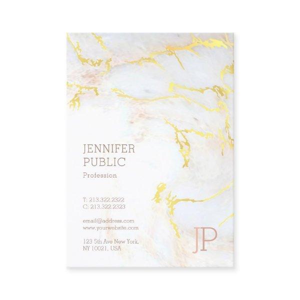 Gold Marble Monogram Modern Elegant Top Template